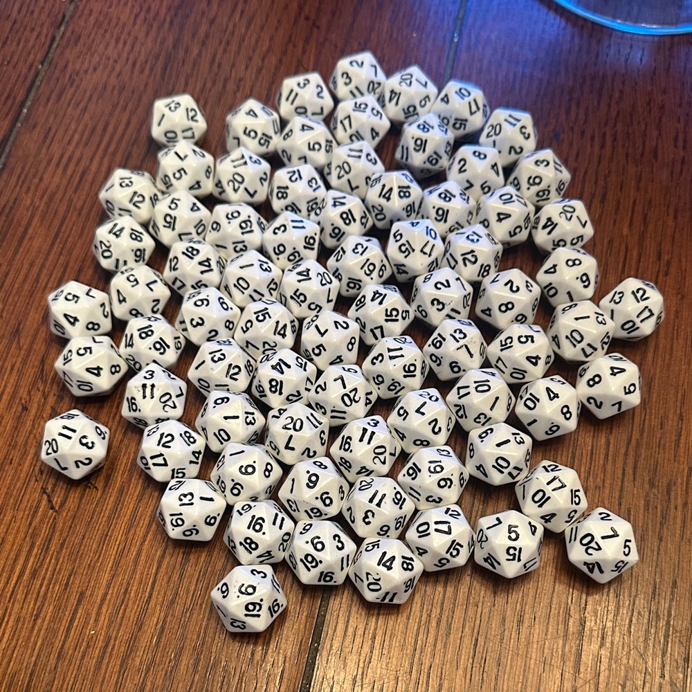 White Polyhedral Dice Set